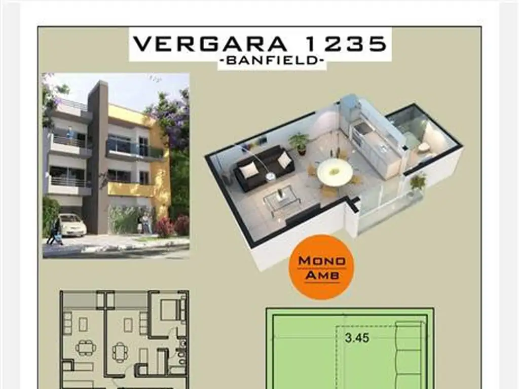 DEPARTAMENTO 1 AMBIENTE - BANFIELD - ESTE, GRAN BS. AS. SUR