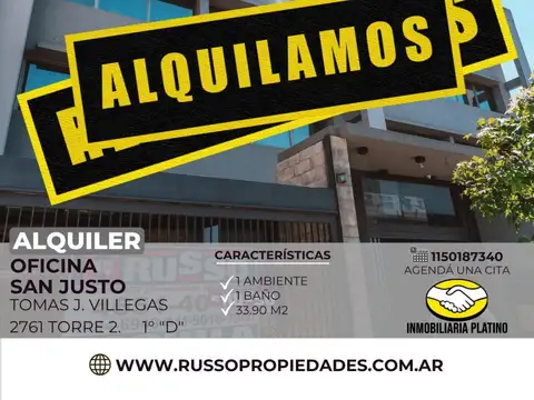 Alquiler oficina San Justo 1 ambiente