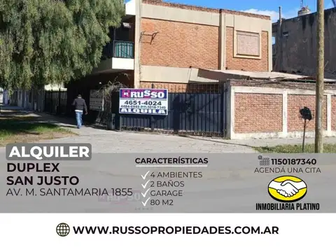 Alquiler duplex 4 ambientes San Justo