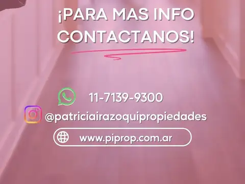 Departamento 2 ambientes con 1 baño