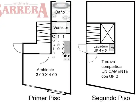 Monoambiente con terraza sin expensas