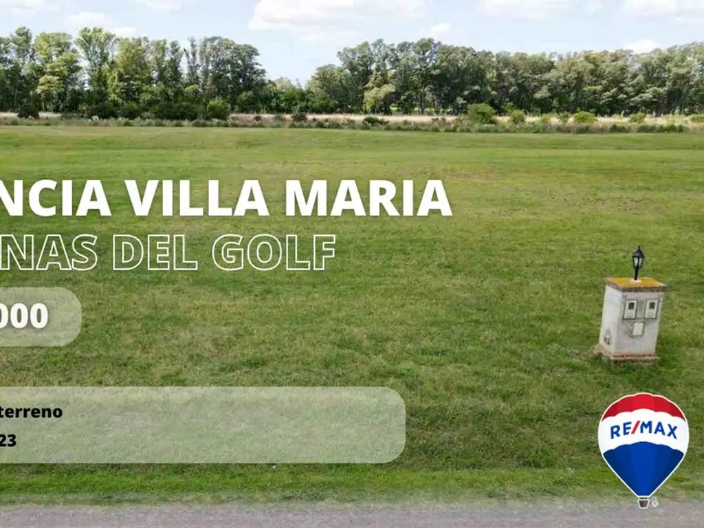 LOTE EN VENTA LAGUNAS DEL GOLF VILLA MARIA CANNING