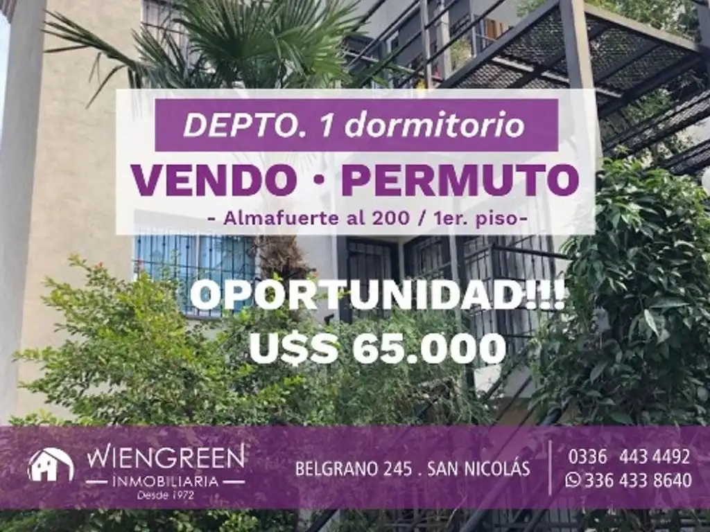 Vendo o Permuto Departamento a estrenar en primer piso