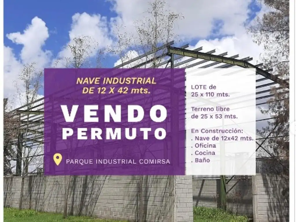 VENDO o PERMUTO  NAVE Industrial a terminar