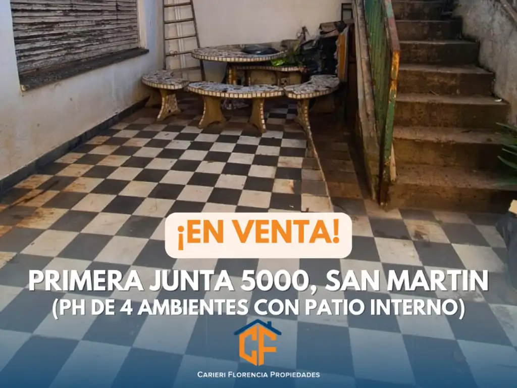 PH DE 4 AMBIENTES CON PATIO INTERNO, EN VENTA