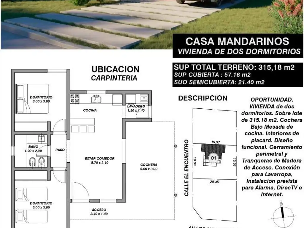 Casa a estrenar Centro de Carpinteria San Luis