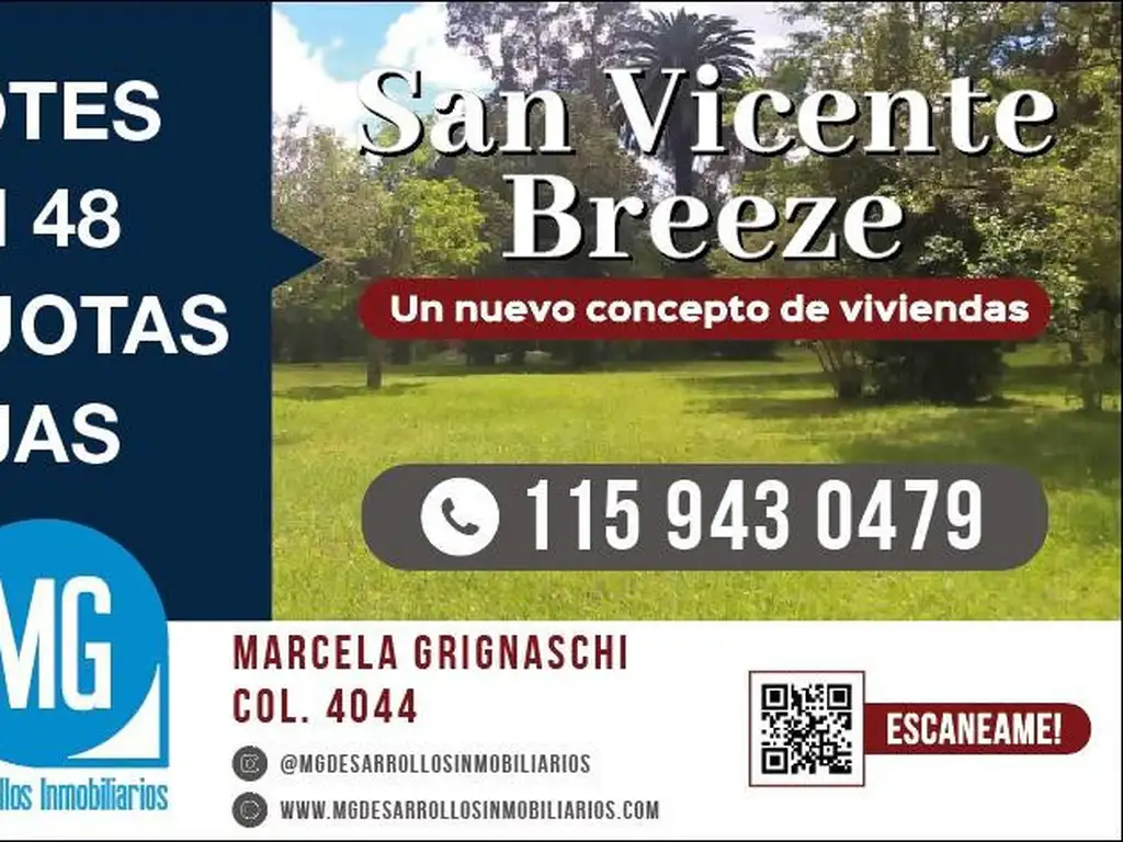 Lote en Venta en San Vicente Breeze