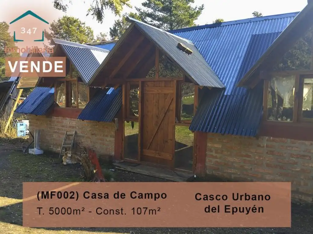 (MF002) Casa de Campo en casco Urbano del Epuyén