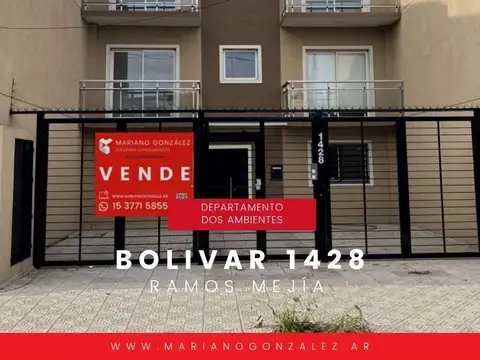Departamento 2 ambientes A estrenar con  patio