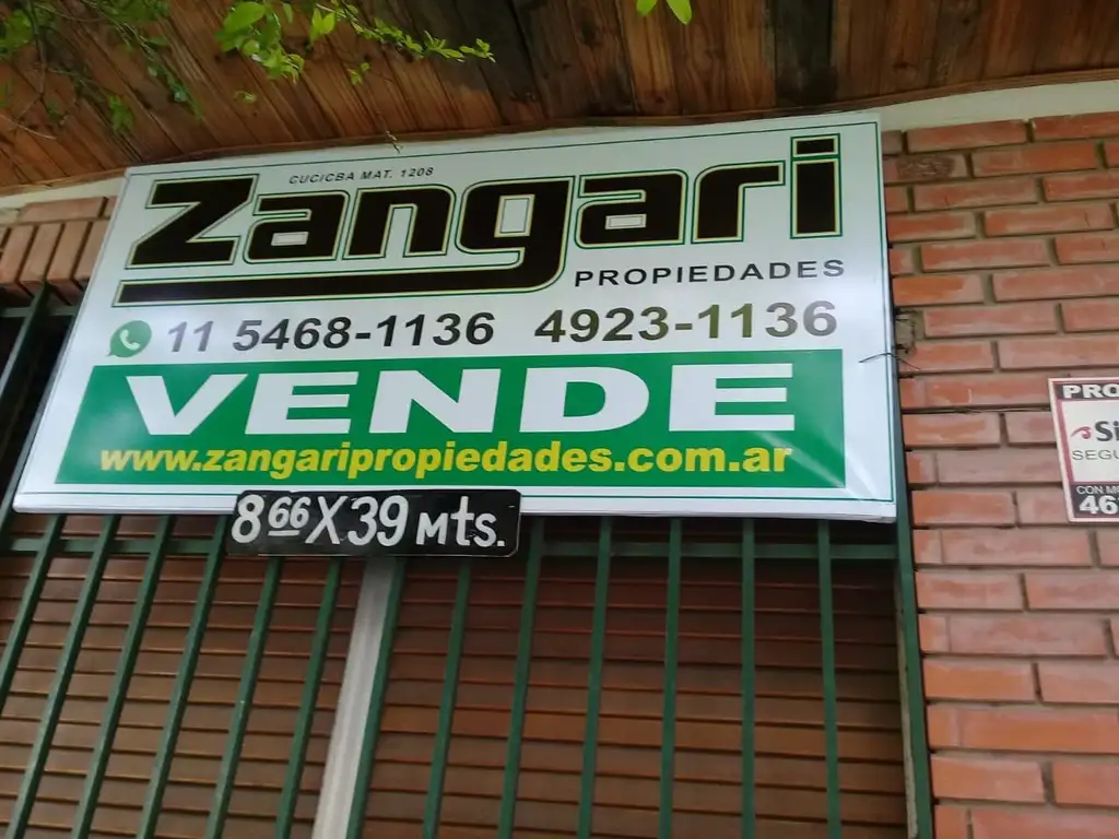 VENTA-CASA 8 AMB GJE PATIO TZA-VALOR TERRENO-P CHACABUCO