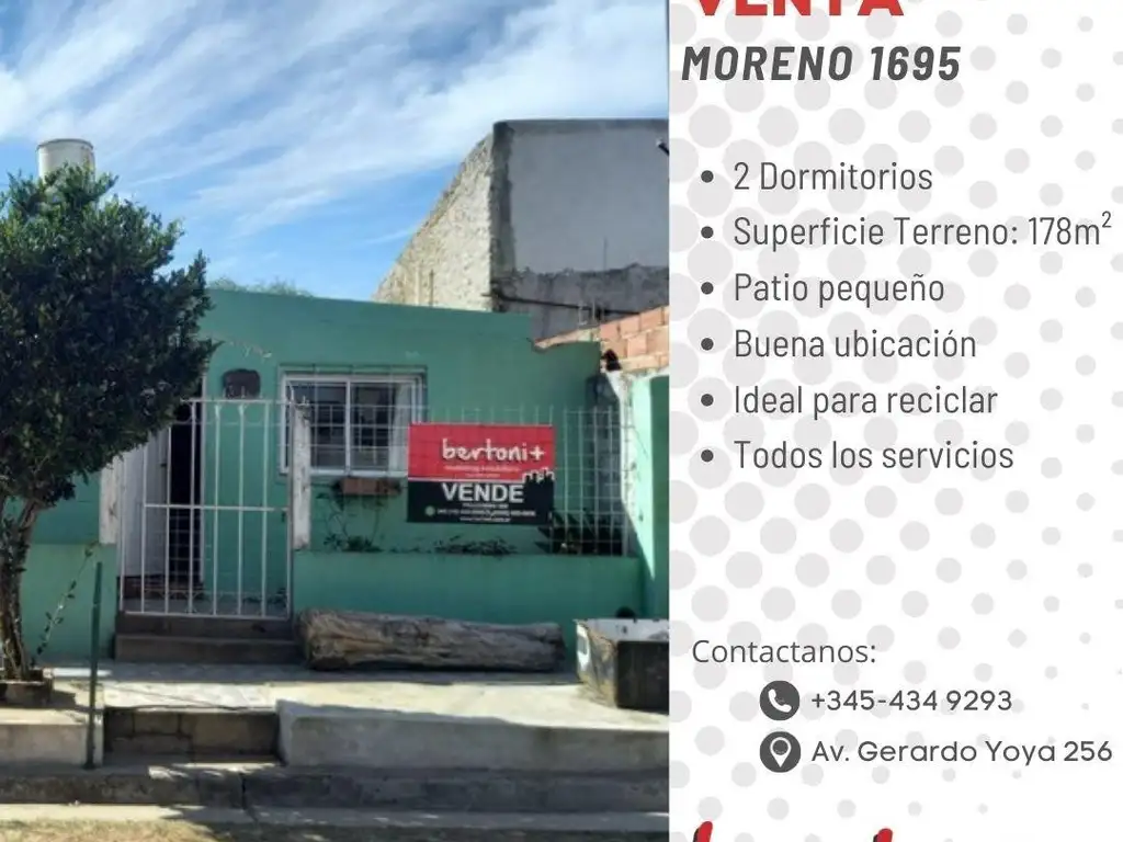 Casa en venta, muy buena ubicación, a reciclar