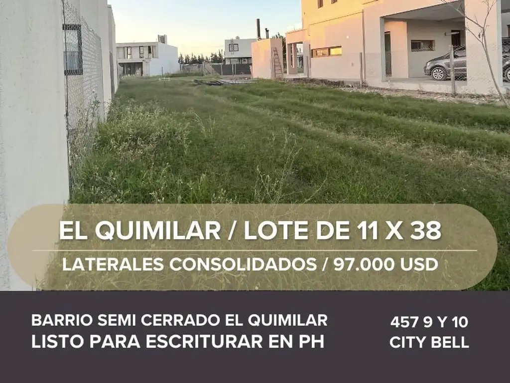 Venta lote en el Quimilar, City Bell