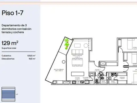 Departamento en Venta de 4 ambientes