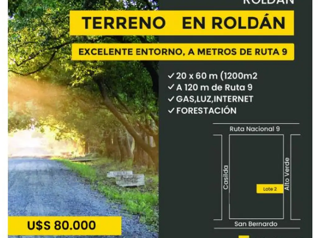 Terrenos con excelente entorno en Roldán