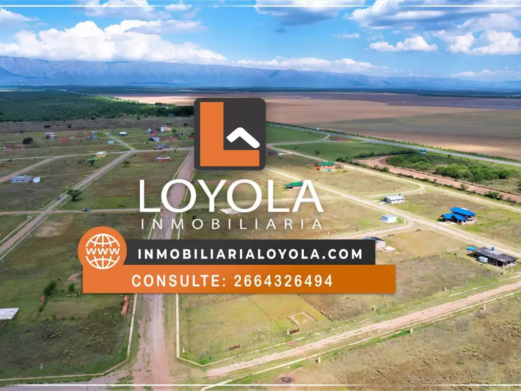 Lote en Estación Conlara  Frente a Laguna interna