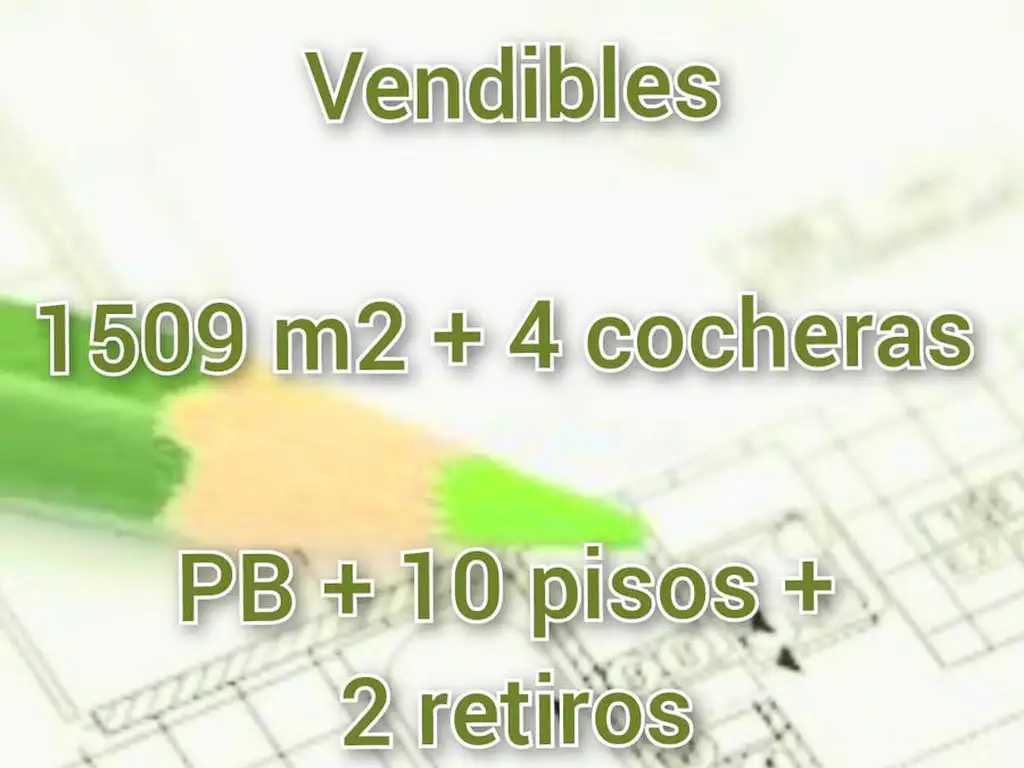 Terreno en Villa Crespo, muñecas al 1000, con 1442 m2 vendibles   5 cocheras