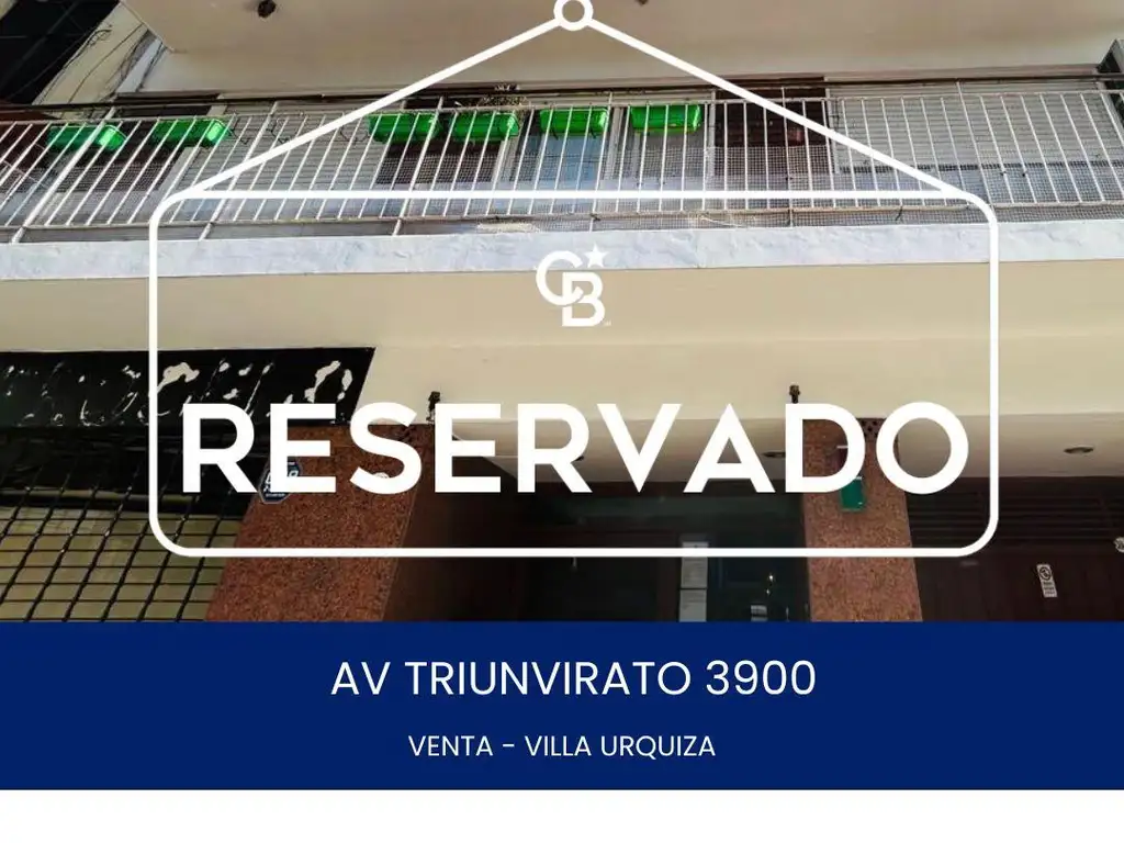 Departamento en  VENTA 2 ambientes  VILLA URQUIZA  BALCON VISTA ABIERTA