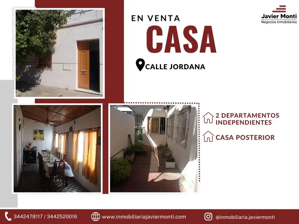 CASA SOBRE JORDANA , EN EXCELENTE UBICACION