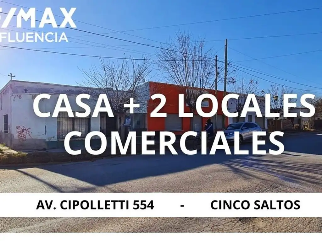 VENTA CASA CON LOCALES COMERCIALES CINCO SALTOS