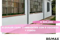 ALQUILER CASA 3 AMBIENTES QUILMES OESTE