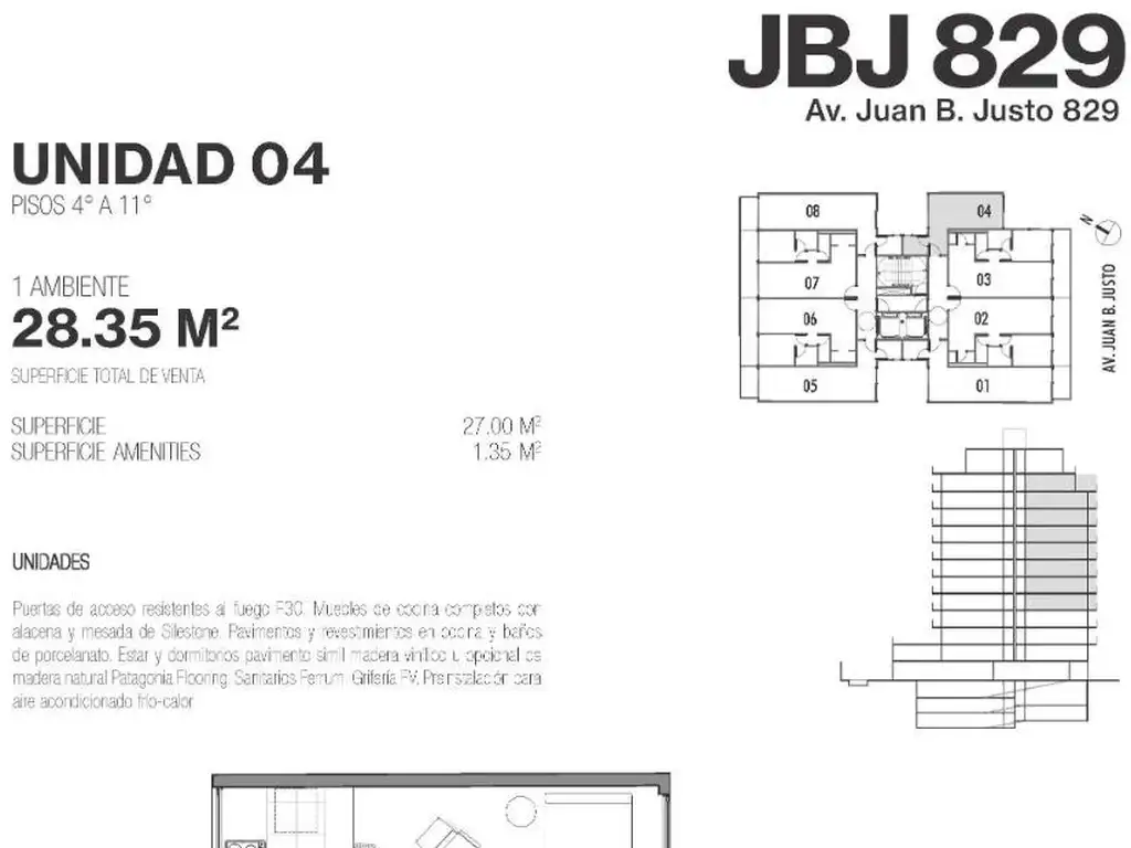 Departamento en el emprendimiento Juan B Justo 829