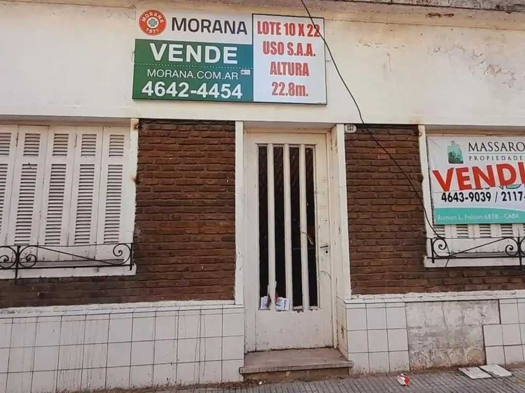 Lote de 10x22 en venta | Posibilidad de construcción