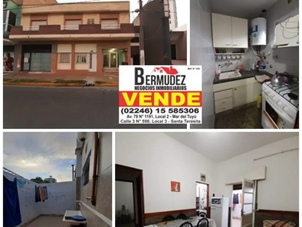 Venta Departamento 3 ambientes En Pleno Centro Comercial de Santa Teresita calle 33 entre 2 y 3