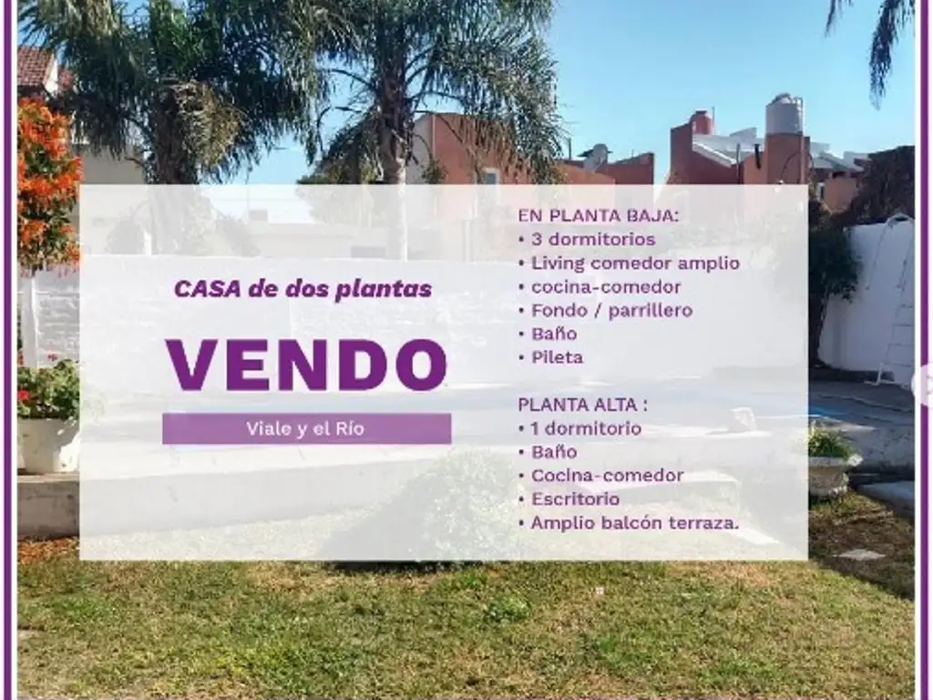 Vendo Casa  en dos plantas