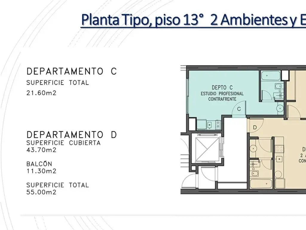 Departamento en el emprendimiento Corazón de Boedo