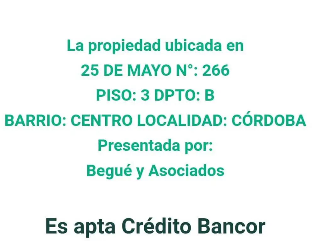 APTO CRÉDITO BANCOR  Dto 2 Dorm + Dep Servicio