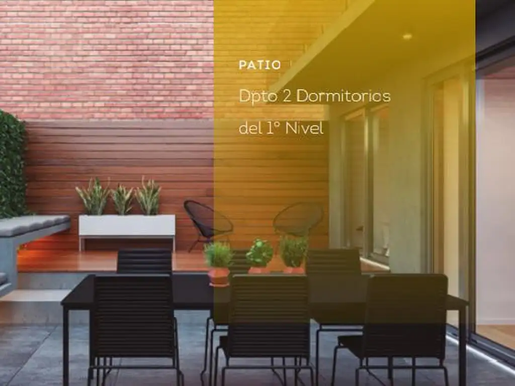 Departamento en venta de dos dormitorios y patio en Abasto.