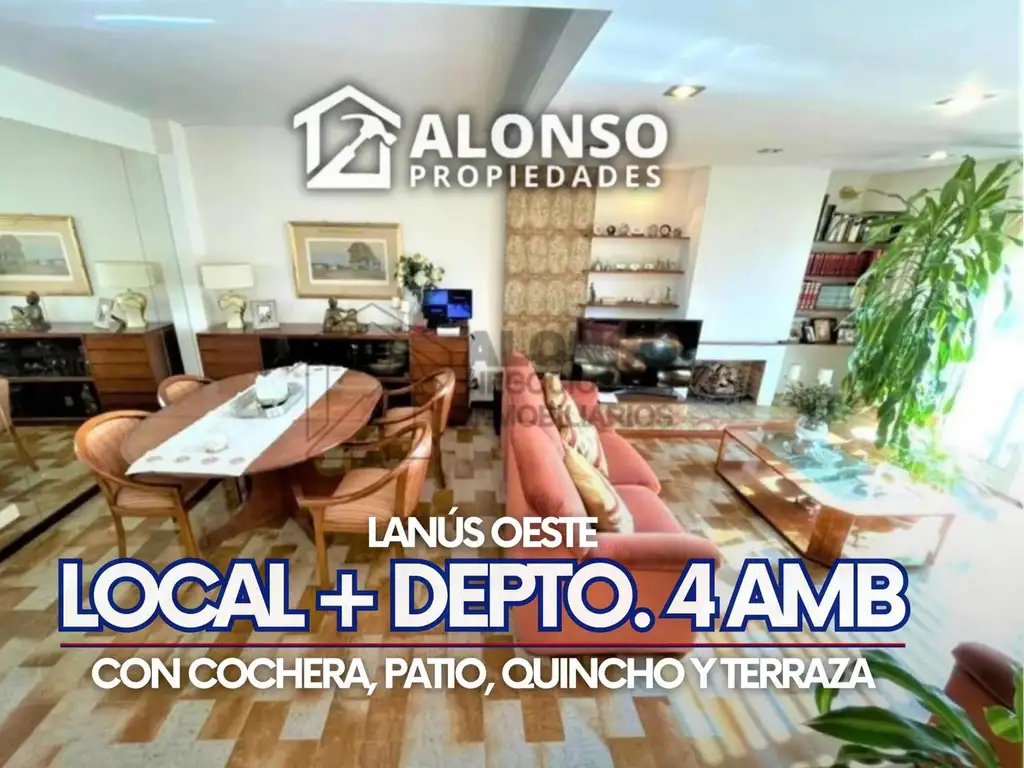 LOCAL CON DEPÓSITO + DEPTO 4 AMB + COCH