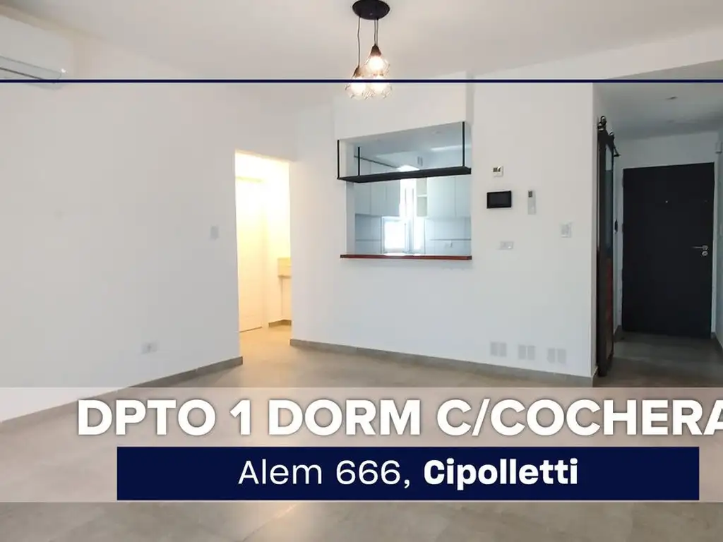 ALQUILER Deparamento 1 dorm c/ cochera, Cipolletti