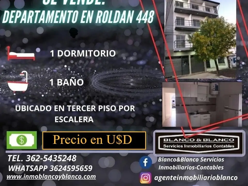 SE VENDE: ROLDAN 448, DEPARTAMENTO DE 1 DORMITORIO